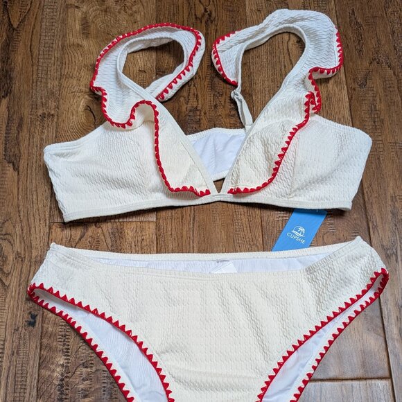 New with Tag - Cupshe Maddie White Bikini Set (Large) - Picture 3 of 7